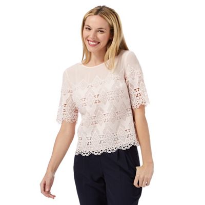 Light pink lace top